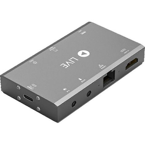 Carte d'acquisition vidéo compatible HDMI, projection d'écran, câble réseau pour iPad, microphone sans fil, carte son OTG, port de chargement USB Type-C (1/5)