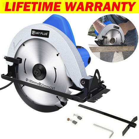 2900W Electric Circular Saw Powerful Reliability Power Tool with Double Safety Switch 185mm Blade for DIY Workshop Wood Soft Metal Plastic Cutting (1/5)