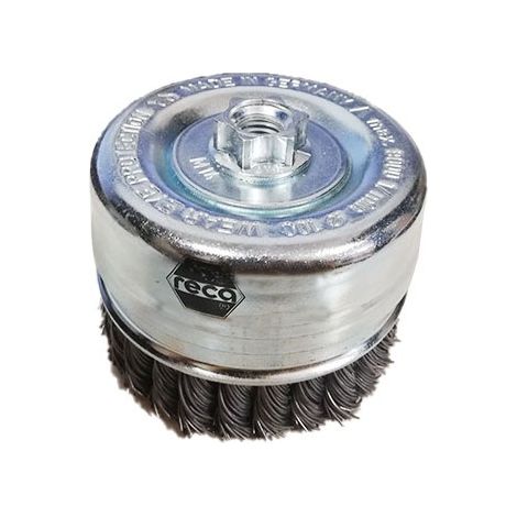 Reca 2695411008 Bürste 100 mm, Metallbecher, geflochtener Stahldraht, 0,80 mm