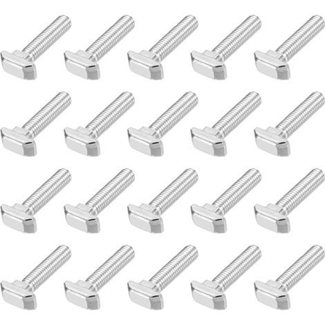 20 Pièces Vis à Tête Marteau M8x30 T pour Profilé en Aluminium (1/5)