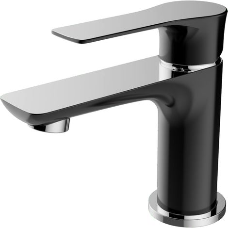 Essebagno Lover miscelatore nero cromato per lavabo