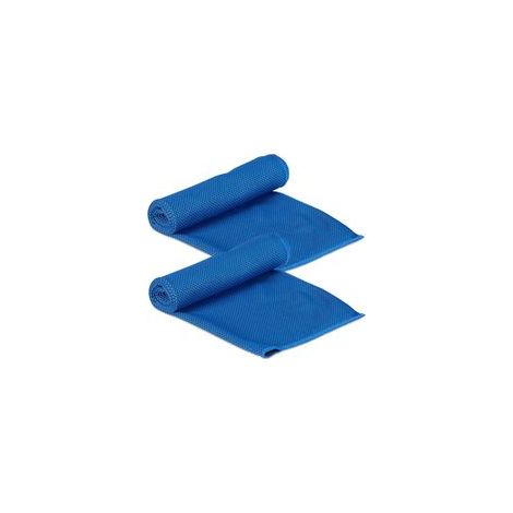 Kühlendes Handtuch, 2er-Set, Mikrofaser, für Nacken und Sport, 90 x 30 cm, Blau (1/5)
