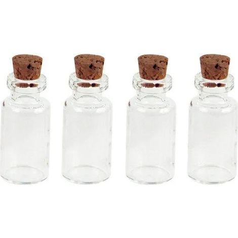 Flaconi in vetro Graine-creative tappi sughero 2,4 cm set 4