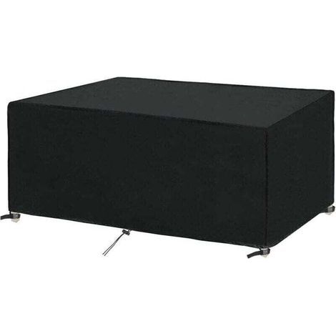 Housse Salon de Jardin 180x100x75cm Protection Bache Table de Jardin Mobilier Extérieur Imperméable Coupe-Vent Anti-UV Résistant Au Froid-- (1/4)