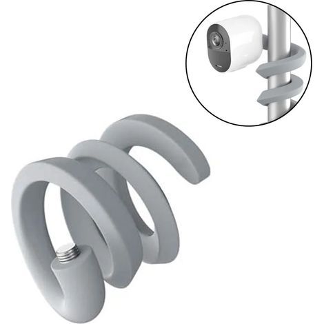 Flexible, drehbare Halterung für Sicherheitskameras, kompatibel mit Arlo Pro 4, Pro 3, Pro 2, Arlo Ultra, Ultra 2, Eufycam, Reolink Argus 2, Babyphonen und anderen Kameras (grau) (1/5)