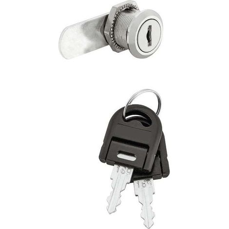 Elektrisches Nockenschloss mit rechtsseitigem Nocken – Rundzylinder – Maximale Dicke 20 mm – 2 Klappschlüssel – Zinklegierung (1/2)