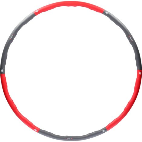 Hula hoop 100 cm anneau de fitness rouge gris (1/5)