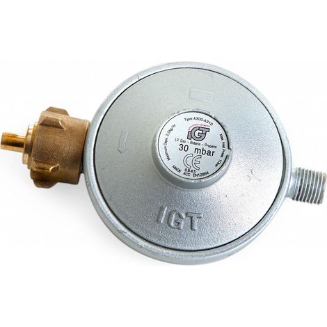 Paella World Gasdruckminderer 30 mbar ohne Sicherheitsventil 1/4'' Linksgewinde