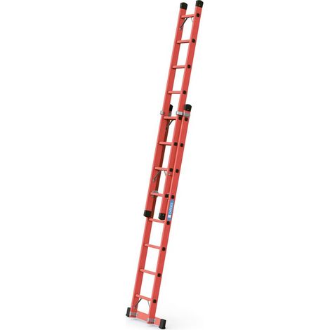 ZARGES Kst-Schiebeleiter 2-tlg. 2x8 Sprossen (1/3)