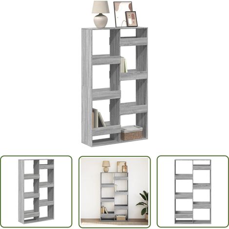 vidaXL Bücherregal Grau Sonoma 100x33x175 cm Holzwerkstoff (1/5)