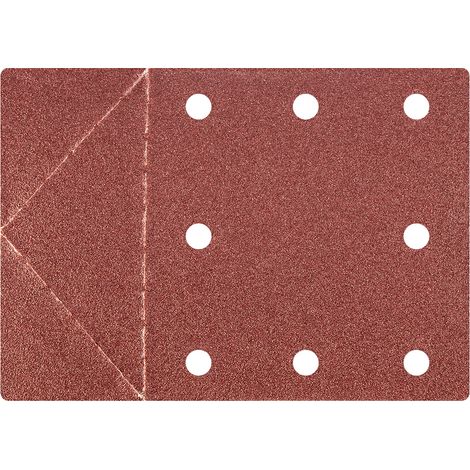 Papier de verre 115 x 160 mm, avec 8 trous, perforation détachable, Velcro, P100, 3 pièces.