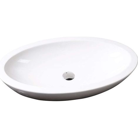 Sapho Isvea Dynasty - Ovaler Waschtisch SISTEMA, 75x42 cm, weiß 10AR65075 (1/4)