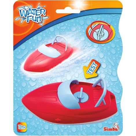 Simba Speedboat, 2 scomparti assortiti, viene fornito solo un articolo, giocattolo per vasca da bagno, meccanismo di sollevamento, barca per vasca da bagno, 13,5 cm, a partire dai 3 anni in su (1/5)