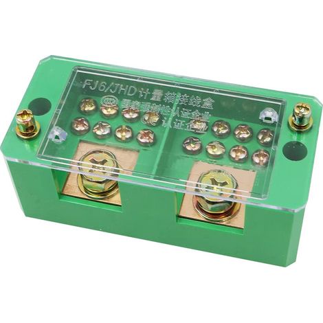 660V 30A Bornier de distribution d'alimentation de jonction de boîte de compteur monophasé - 2 entrées 8 sorties (1/5)