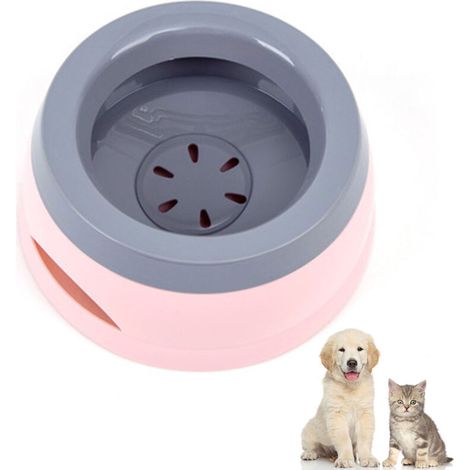 Bol d’eau anti-déversement pour chien, maison et voyages, rose – DELKEVIC (1/4)