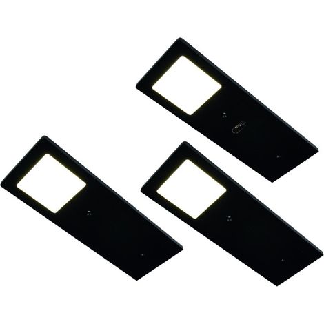 LED Unterbauleuchte ECO-Pad F 3er Set schwarz (1/5)