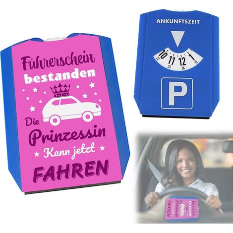 Parking Disc with "Driving License", Car Accessory for Major Drivers, Avoid Fines When Parking, Pink and Girl (1/5)