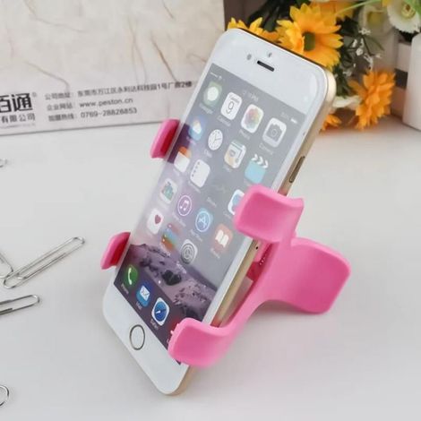 70cm 360 Clip Support pour téléphone Portable Support Portable Flexible paresseux lit Support de bureau Smartphones-Rose (1/4)
