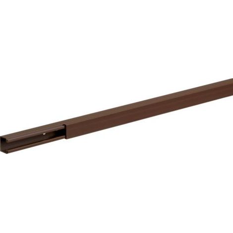 Hager – Goulotte marron 2000 mm en PVC – Gestion efficace des câbles – Installation simple pour bureaux et maisons – Dimensions 1.5 cm x 1.5 cm (1/2)