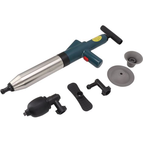 Kit de débouchage de toilettes haute pression, rapide et efficace, déboucheur manuel pour canalisations de salle de bain, cuisine et sol. (1/5)