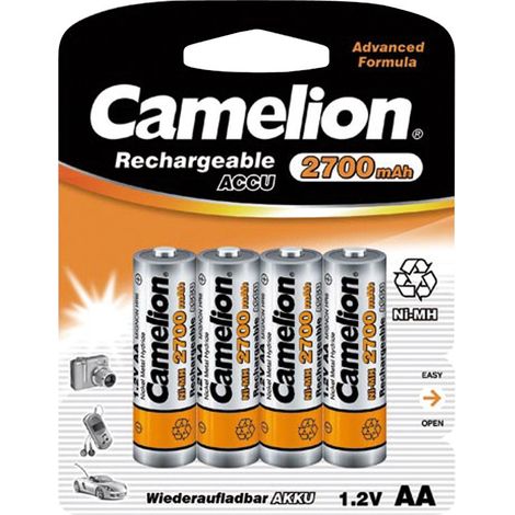 Camelion  AA/HR6  2700 mAh  Pilas recargables de Ni-MH  4 unidades
