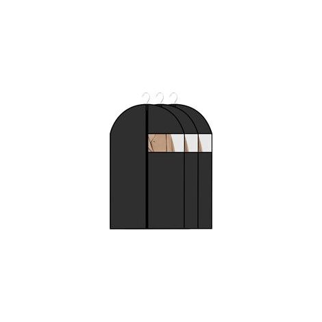 Lot de 3 housses à vêtements en PEVA 60x120cm Housse de Protection pour Vêtements anti Poussière Imperméables avec zipHousse Vetement à Suspendre (1/5)