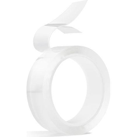 Ruban Adhésif Double Face Extra Fort Transparent Nano Tape 3m, 2 cm Ruban Adhesif Amovible Réutilisable (1/5)