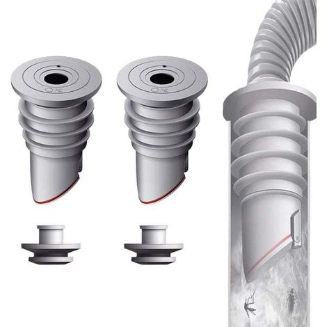 Dichtung für Waschmaschinenschlauch, 2 Stück, grauer 35-40 mm Geruchsverschlussstopfen, Dichtungsstopfen für Waschmaschinenabflüsse, Dichtung für Haushalts-Geruchsverschluss