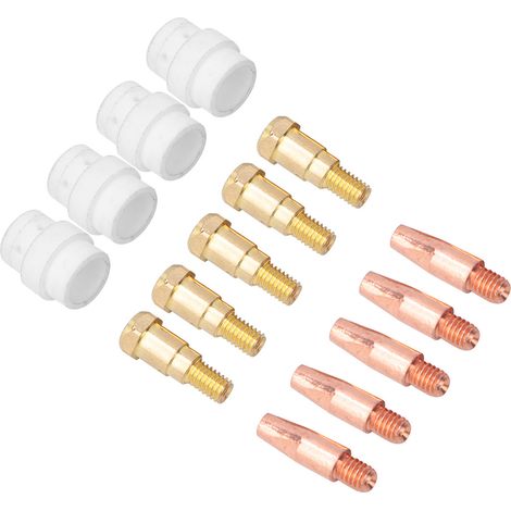 14-teiliges Kontaktdüsen-Gasverteiler-Düsenhalter-Set für Binzel 24KD MIG-Schweißbrenner (0,8 mm) (1/5)