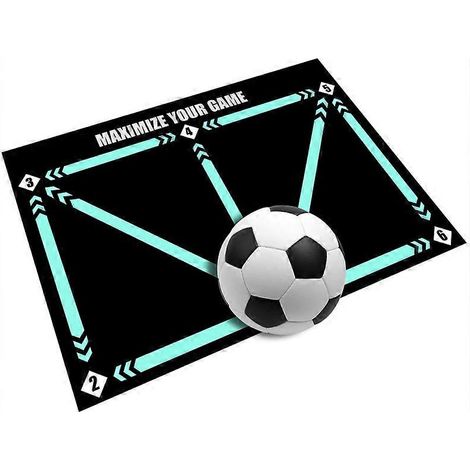 Tapis d'entraînement de football antidérapant pour enfants, pliable et portable, idéal pour la pratique des pas en intérieur et extérieur. (1/5)