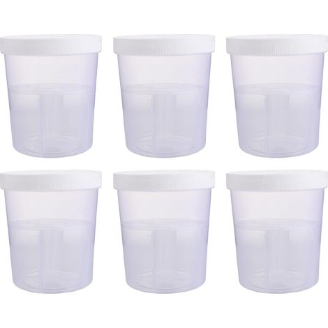 6 Pièces Boîte et Étanche en Plastique Blanc Ronde Déshumidificatrice Réutilisable et Sous-sol Dortoir (1/5)