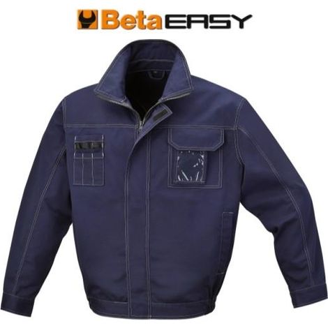 GIACCA WORK TWILL T/C BLU gr245 Tg.XL