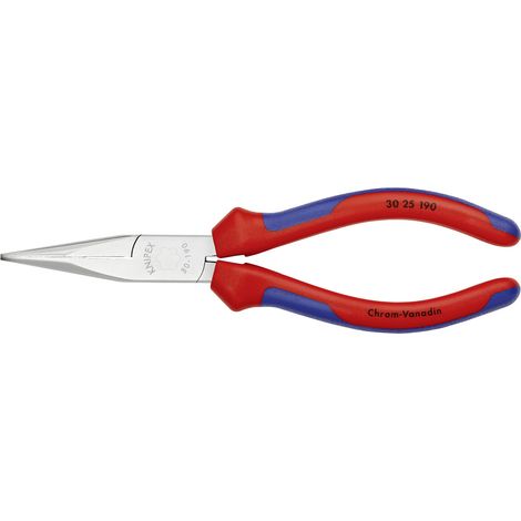 Knipex 30 25 190 Werkstatt Flachrundzange Gerade Chrom-Vanadium Elektrostahl 190 mm (1/3)