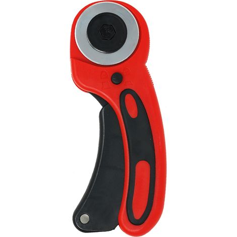 Dapetz ® Rotary Cutter 45mm Cutting Wheel Rolling Cutter Ergonomic Handle Rubber Grips with Safety Lock for Fabric, Leather, Crafting, Sewing, Quilting, Fabric Perfect for Left & Right Hand Users (1/5)