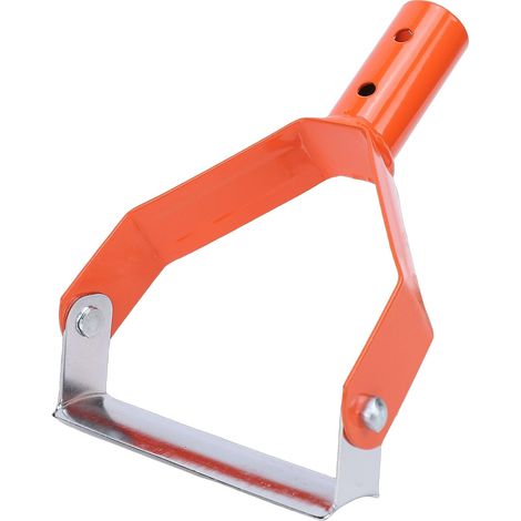 Mini binette à main en acier au carbone avec tête trapézoïdale creuse pour désherber, creuser, planter avec design compact et léger pour jardin, pelouse, serre (orange)