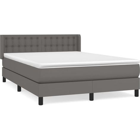 Maison Exclusive - Boxspringbett mit Matratze Grau 140x200 cm Kun