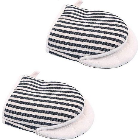 paire de mini maniques de four, gants de micro-ondes, maniques de cuisine, gants en coton et lin extrêmement résistants à la chaleur, antidérapants pour les surfaces du four, gants bec de canard - Noi (1/5)