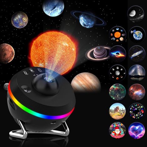 Galaxy Projector, Stellar Planetarium 13 in 1 4K UHD Nebula Projector Night Light Milky Way with Timer Galaxy Space Lamp with 13 Movie Discs for Children and Adults
