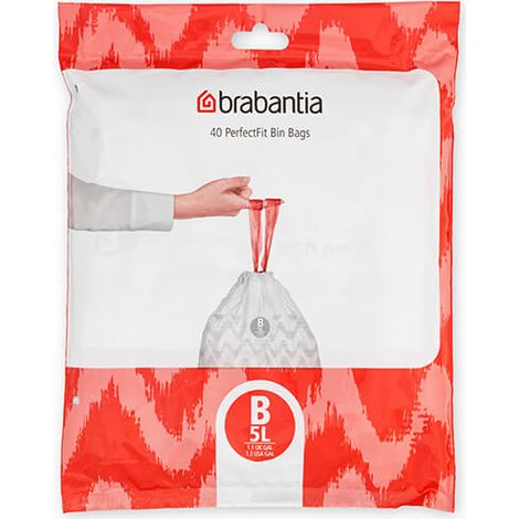 Brabantia PerfectFit Bags B 5 litre Dispenser Pack of 40 bags (1/5)