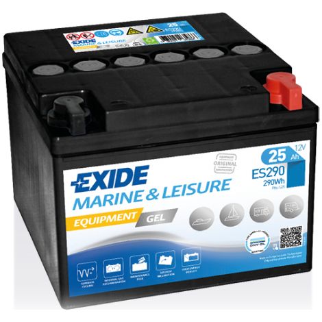 BATTERIE EXIDE EQUIPMENT GEL - SUPERIOR P24 12V 25AH 166X175X125 +D ES290 (1/5)