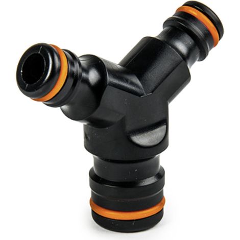 Y Schlauchverbinder Black Line 3/4" POWER JET mit 2x 1/2" Anschluss
