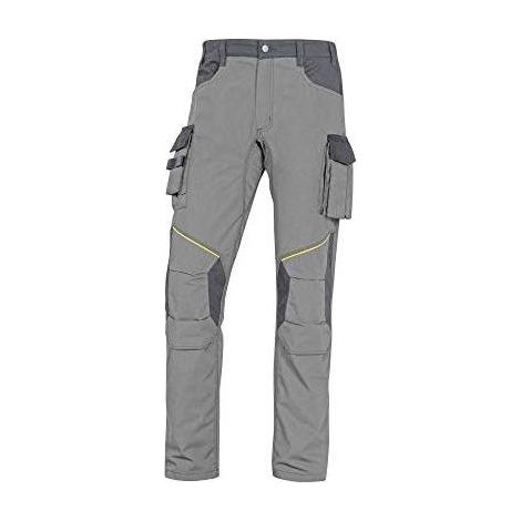 Deltaplus MCPA2GRPT Mach Corporate Pantaloni da Lavoro Ripstop 65% poliestere 35% cotone 260 g-m2 15 tasche colore Grigio chiaro Grigio scuro