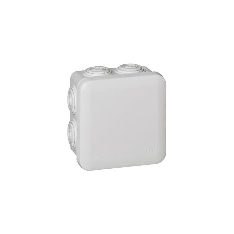 Boîte de jonction carrée 80x80x45mm étanche IP55-7 entrées souples