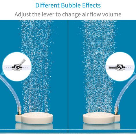 Vanne de Régulation d'Air pour Aquarium Robinet de Contrôle de Flux d'Air à 1 Voie en Métal pour Pompe à Air et Tube de 4-6 mm (1/5)