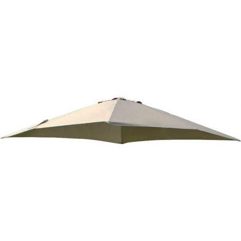 Telo parasole per ombrellone antivento giardino mod. Saturno 3x4 Tortora (1/2)