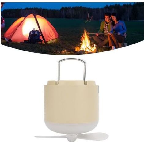 Professionelle, wasserdichte Campinglaterne (IPX7) mit Ventilator und Powerbank für Camping, Wandern und Outdoor-Aktivitäten, Khaki, DUBUNS (1/5)
