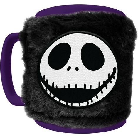 Mug letrange noel de monsieur jack avec couvercle en forme dours en peluche 440 ml