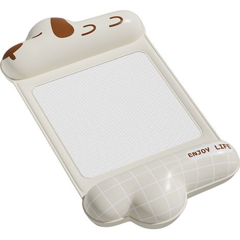 Aufblasbares PVC-Schwebebett mit 2 Luftschläuchen, faltbares Wasserbett 125 x 68 cm, schwimmender Sessel mit niedlichem weißem Hund-Design, ideal für Schwimmen und Wasserspaß.
