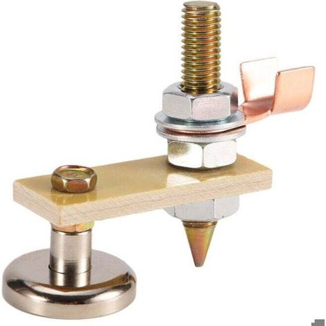 Pince de terre de soudage magnétique - PZCC - 300A - Adsorption 20 kg - Tige conductrice épaissie - Surface cuivrée anti-rouille (1/4)