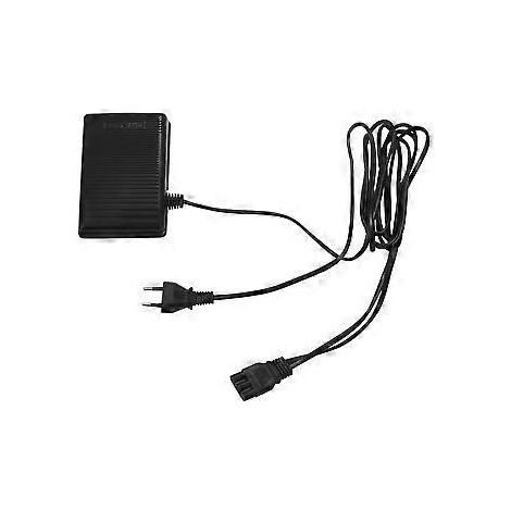 Fußanlasser für Haushaltsnähmaschinen mit Netzkabel, EU-Stecker (200–240 V), Schwarz